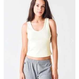 Perfect white tee yellow tank top